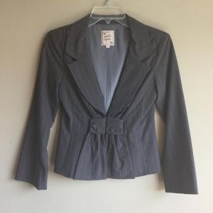 Nanette Lepore Gray Stripe Blazer Jacket  Size 2